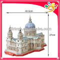 107PCS World Architecture SAINT PAUL'S CATHEDRAL 3D Model Building Puzzle DIY Paper Jigsaws Puzzle For Children